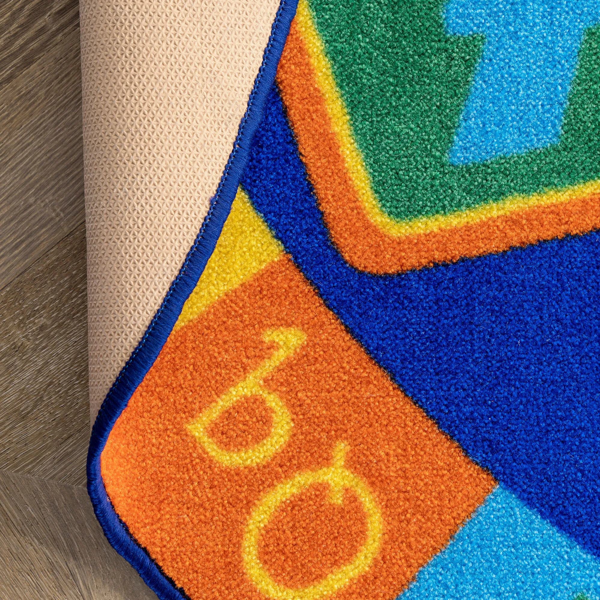 Large View Kids ABC & Numbers Round Rug