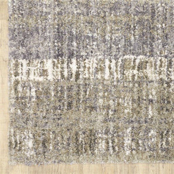 Kupa Beige Striped Shaggy Rug