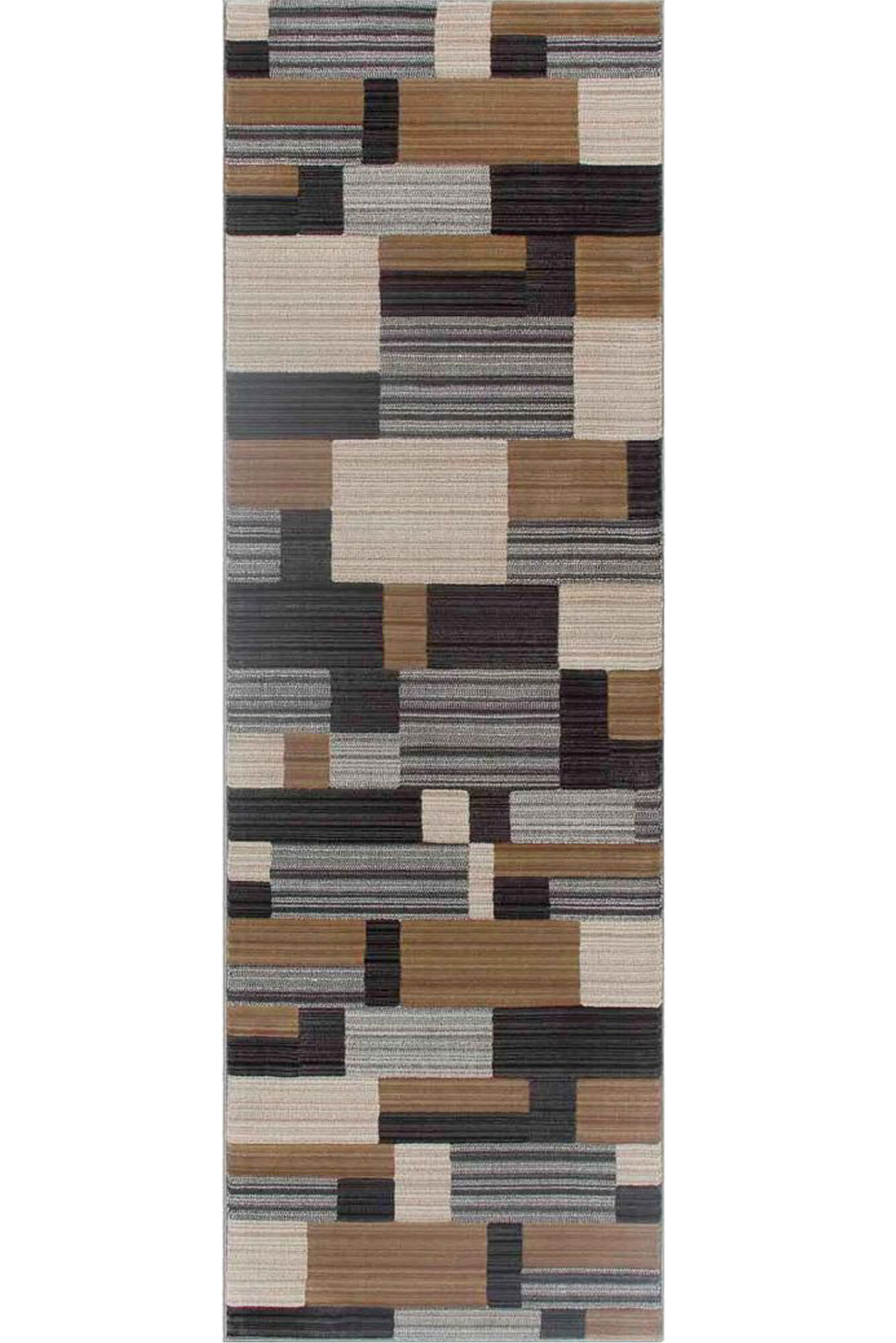 Large View Lush Modern Geometric Rug