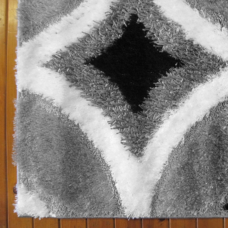 Large View Logan Modern Grey Shaggy Rug