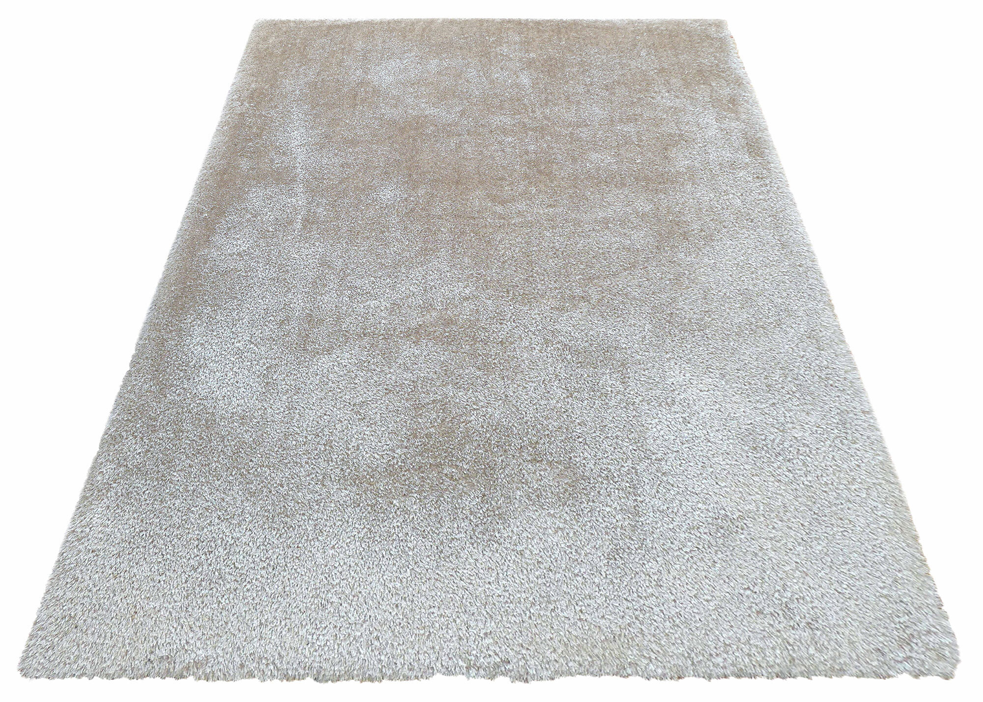 Large View Luxe Thick Plain Shaggy Rug