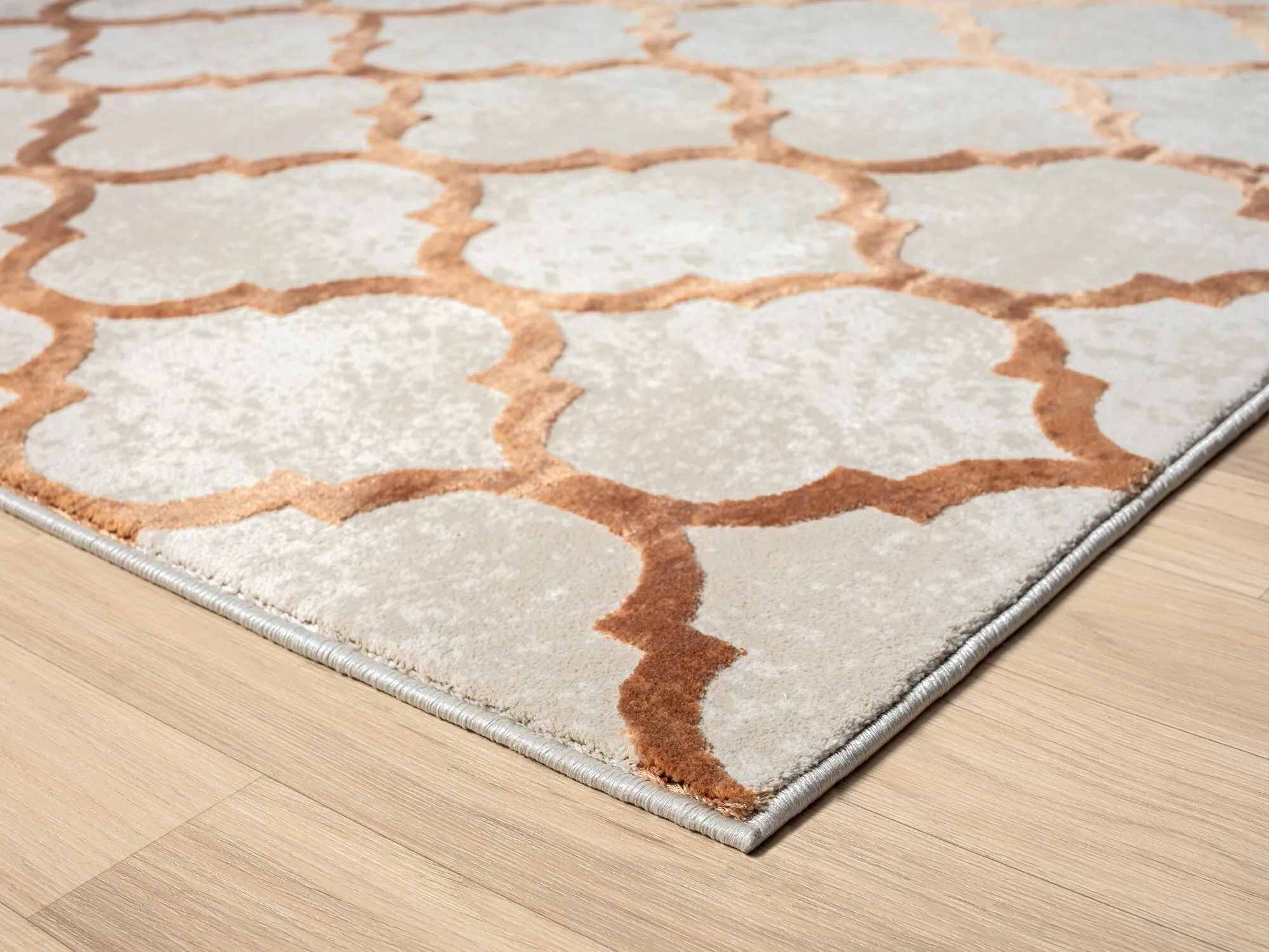 Loren Orange Moroccan Trellis Rug