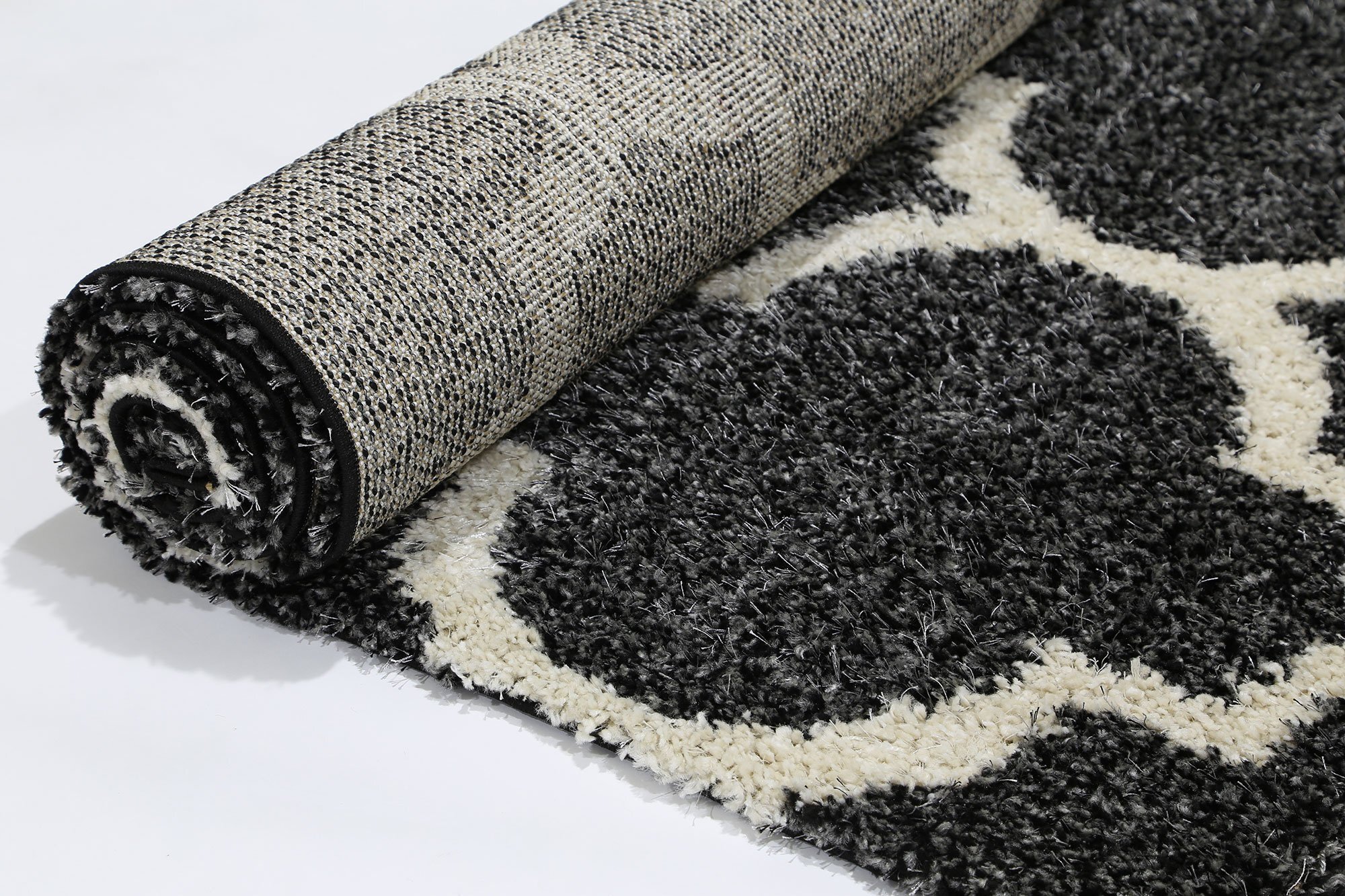 Lusso Moroccan Trellis Shaggy Rug