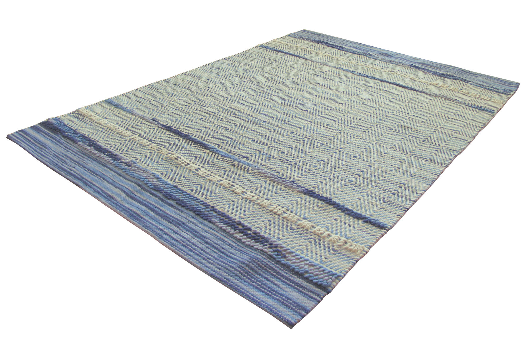 Medea Blue Flatweave Wool Rug