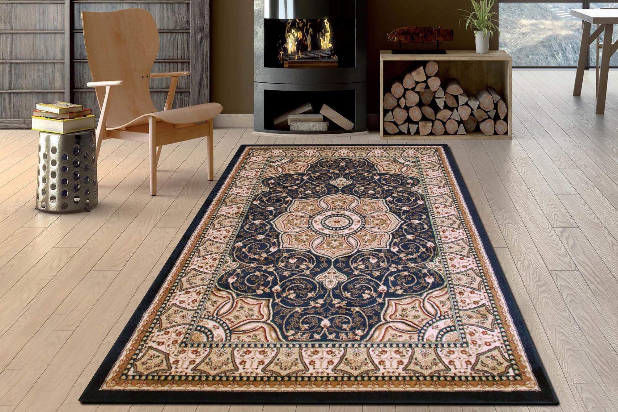 Large View Miami Traditional Medallion Rug
