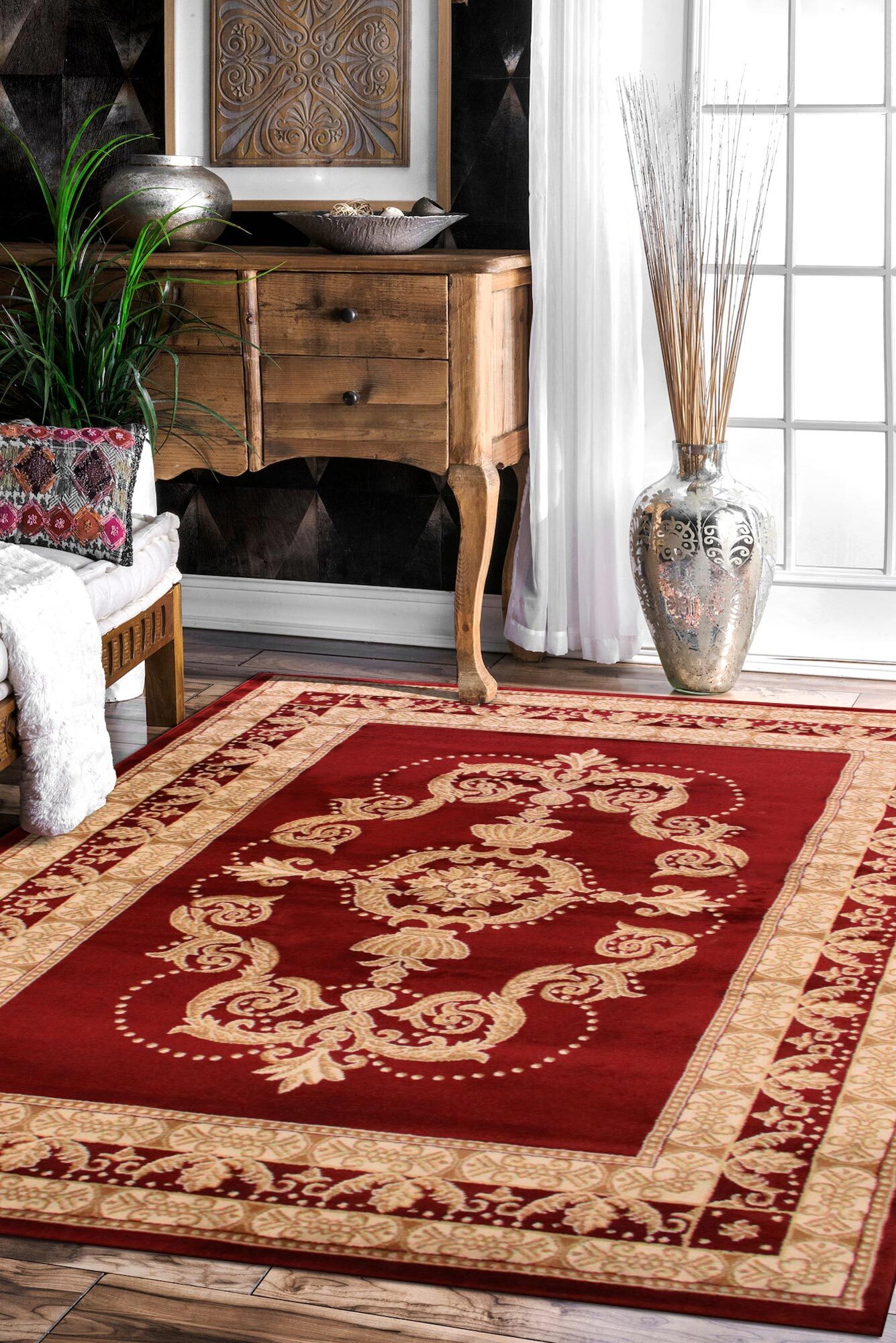 Large View Miami Traditional Medallion Rug