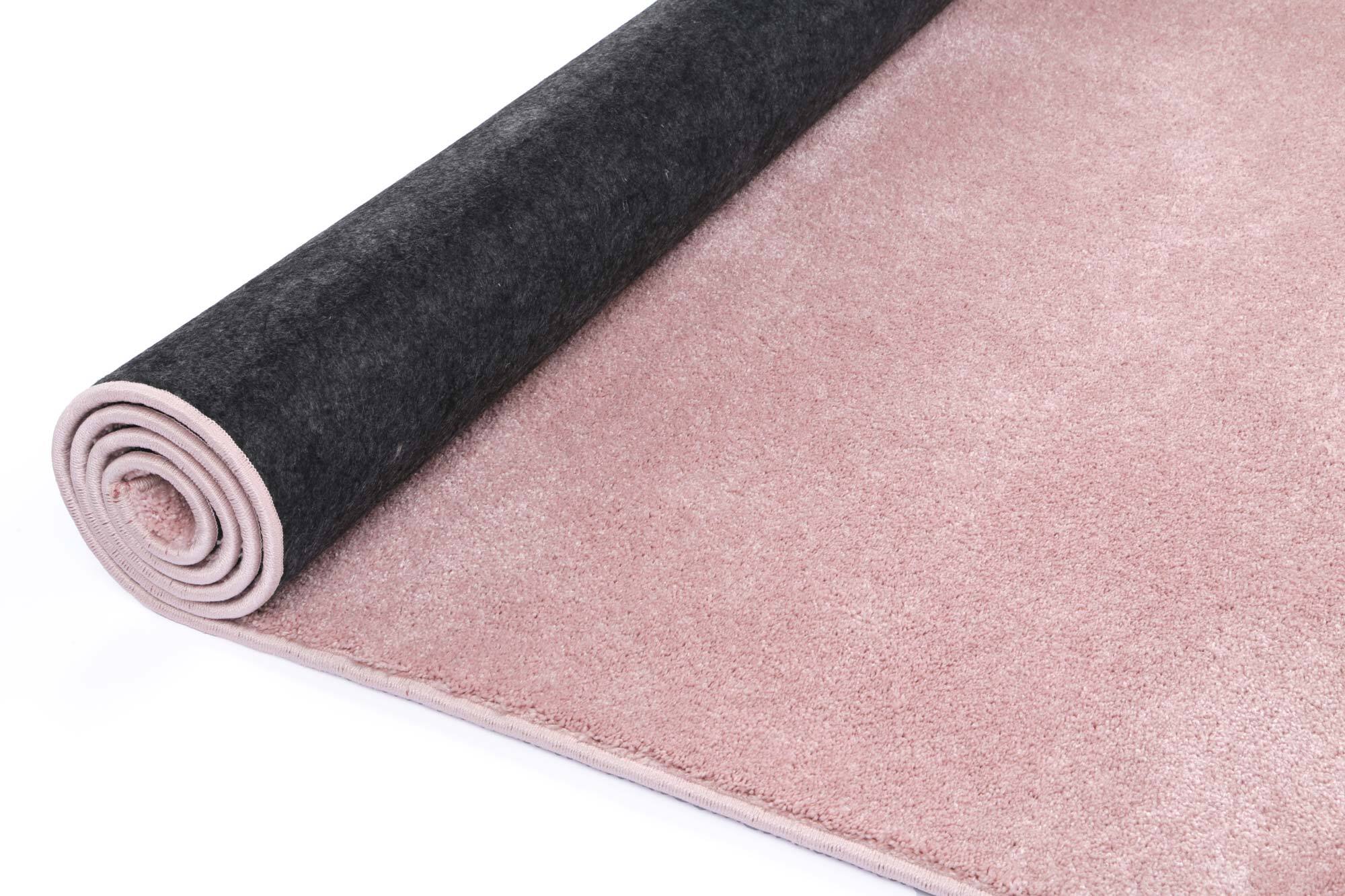 Large View Macey Thick Plain Pink Rug