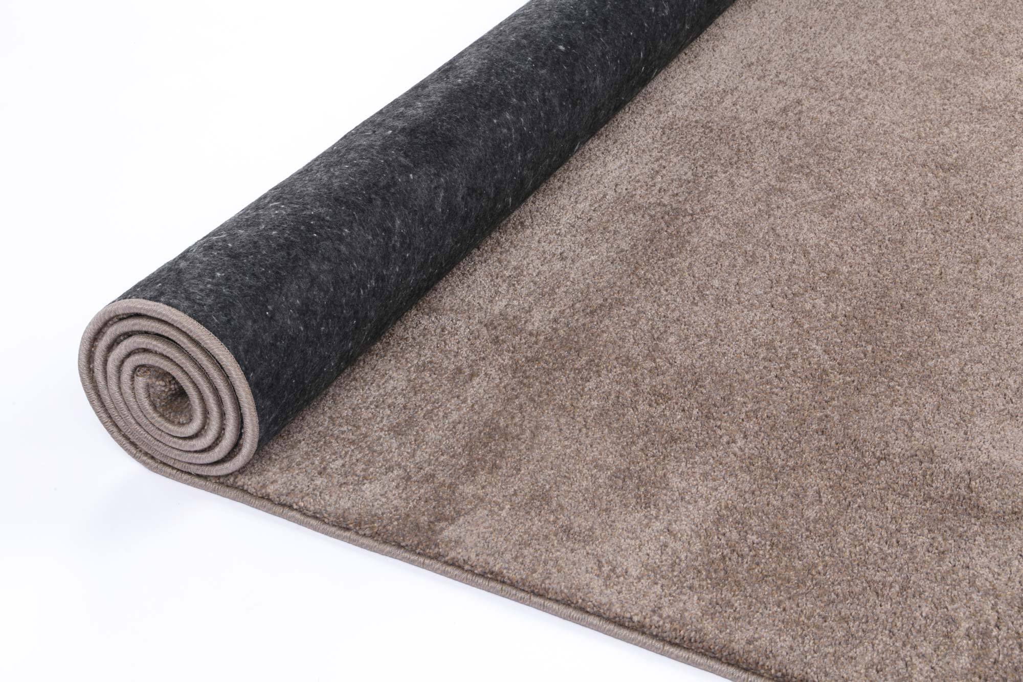 Large View Macey Plain Brown Plush Rug