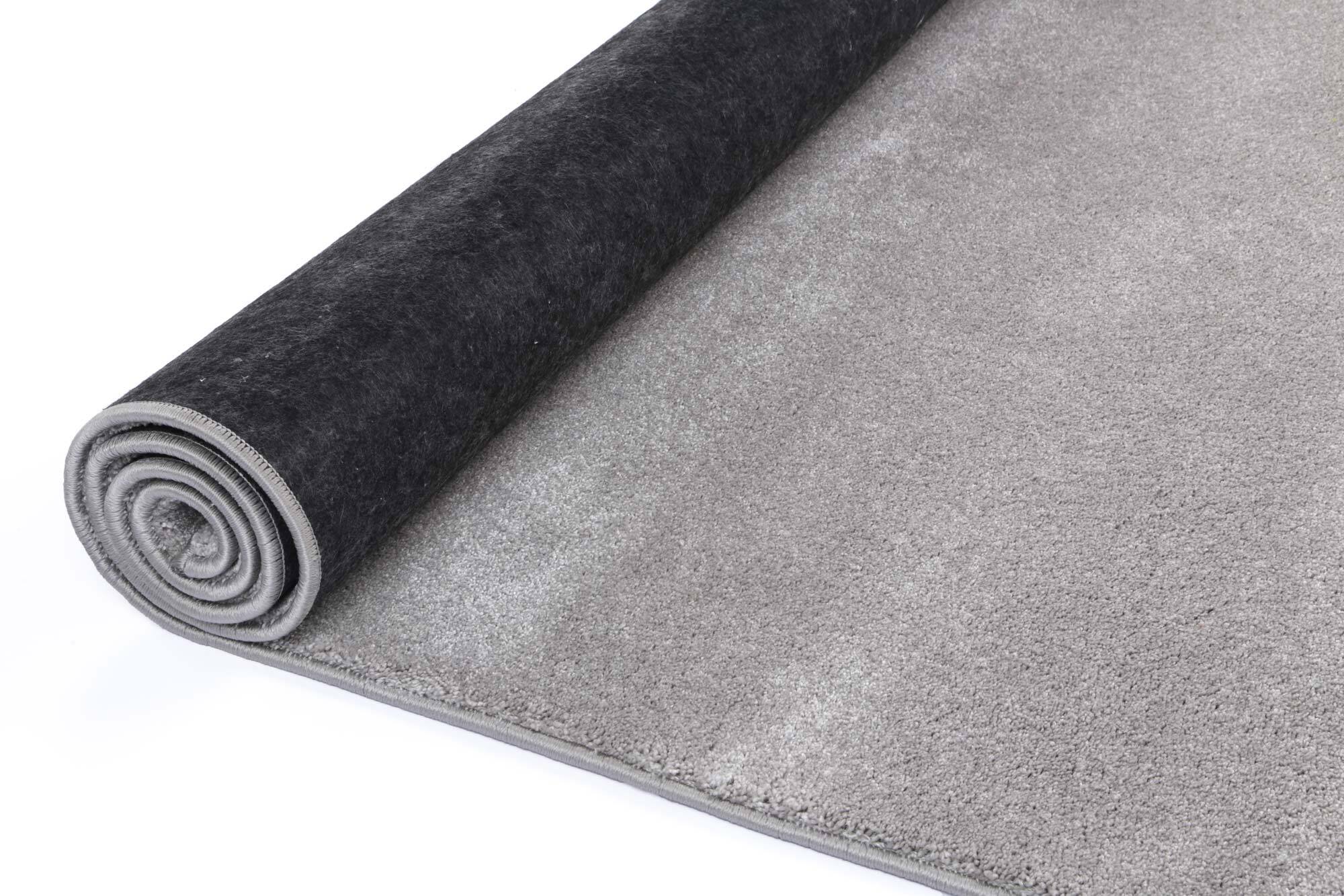 Large View Macey Plain Grey Plush Rug
