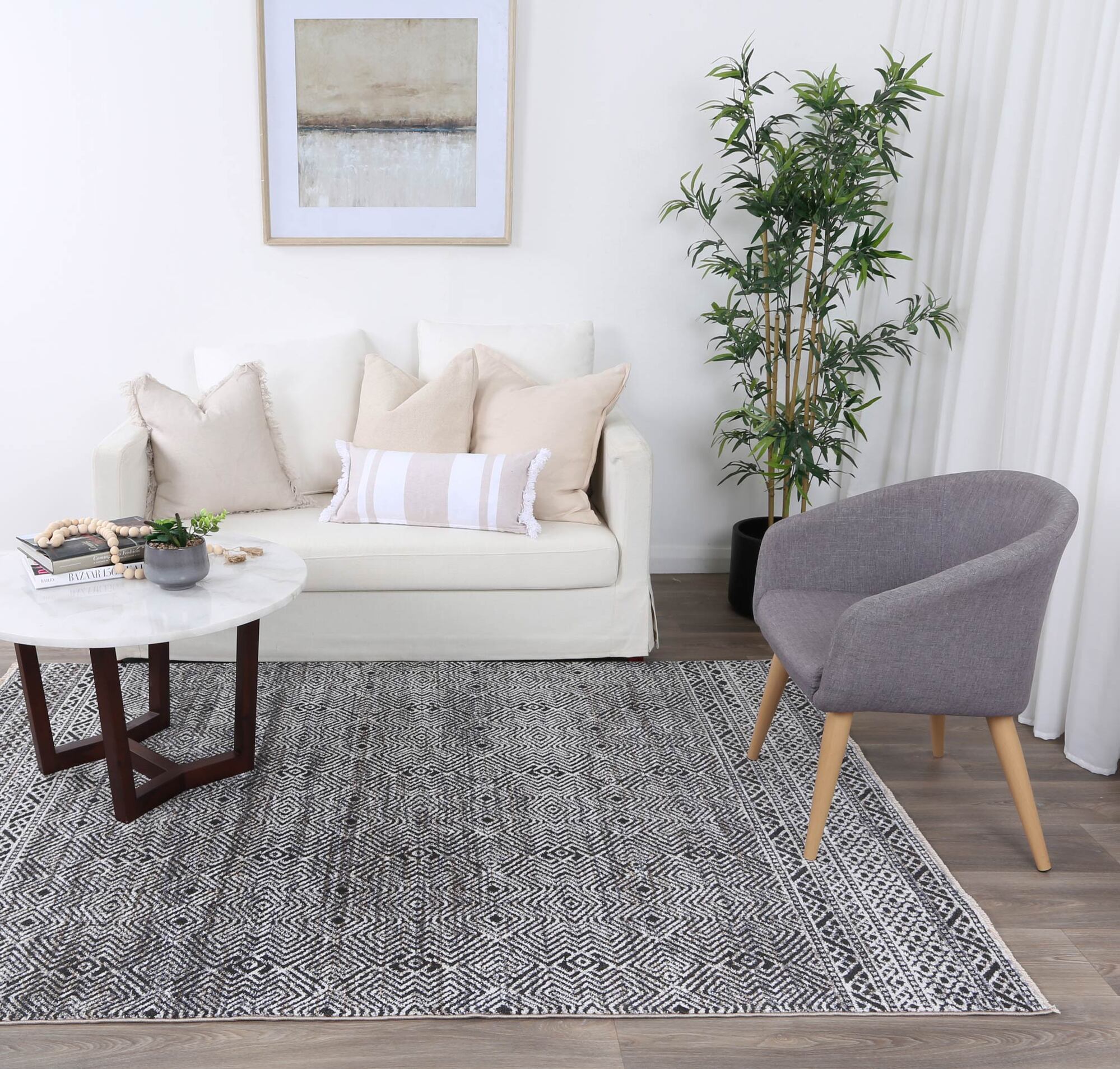 Large View Mario Geometric Design Rug