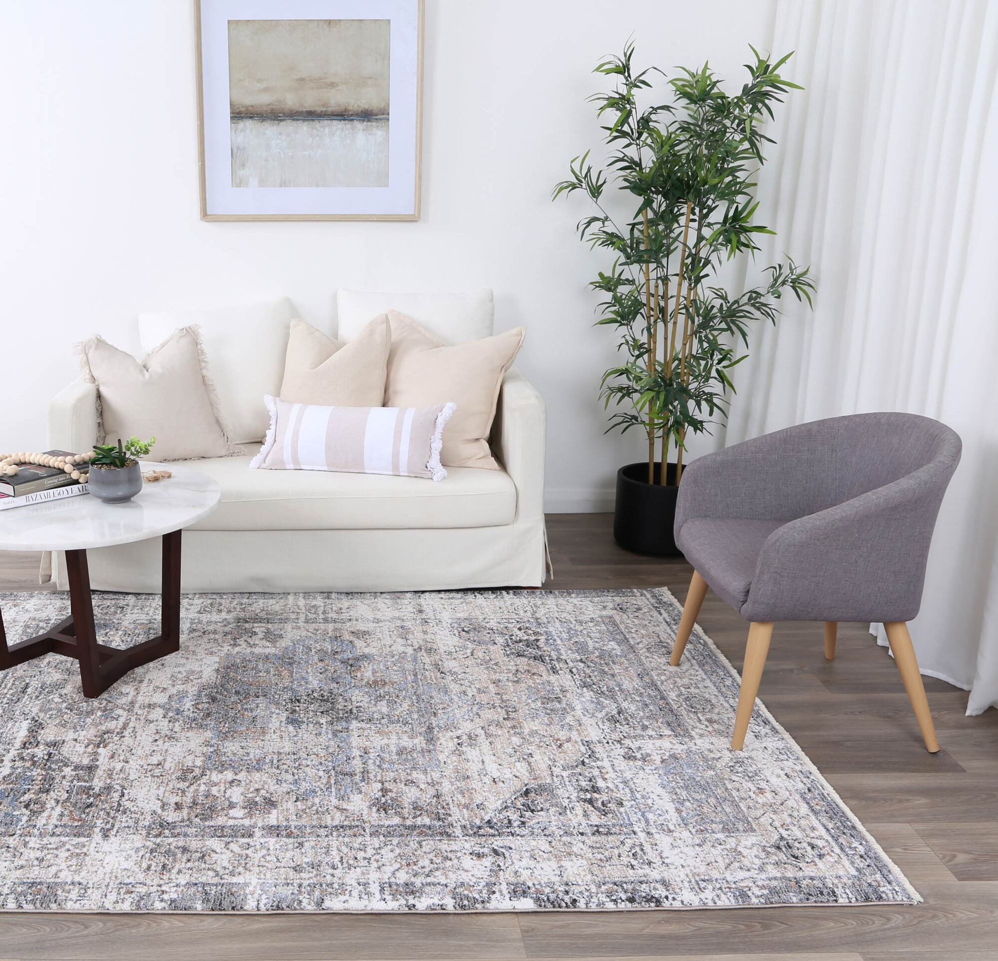 Large View Mario Traditional Medallion Rug