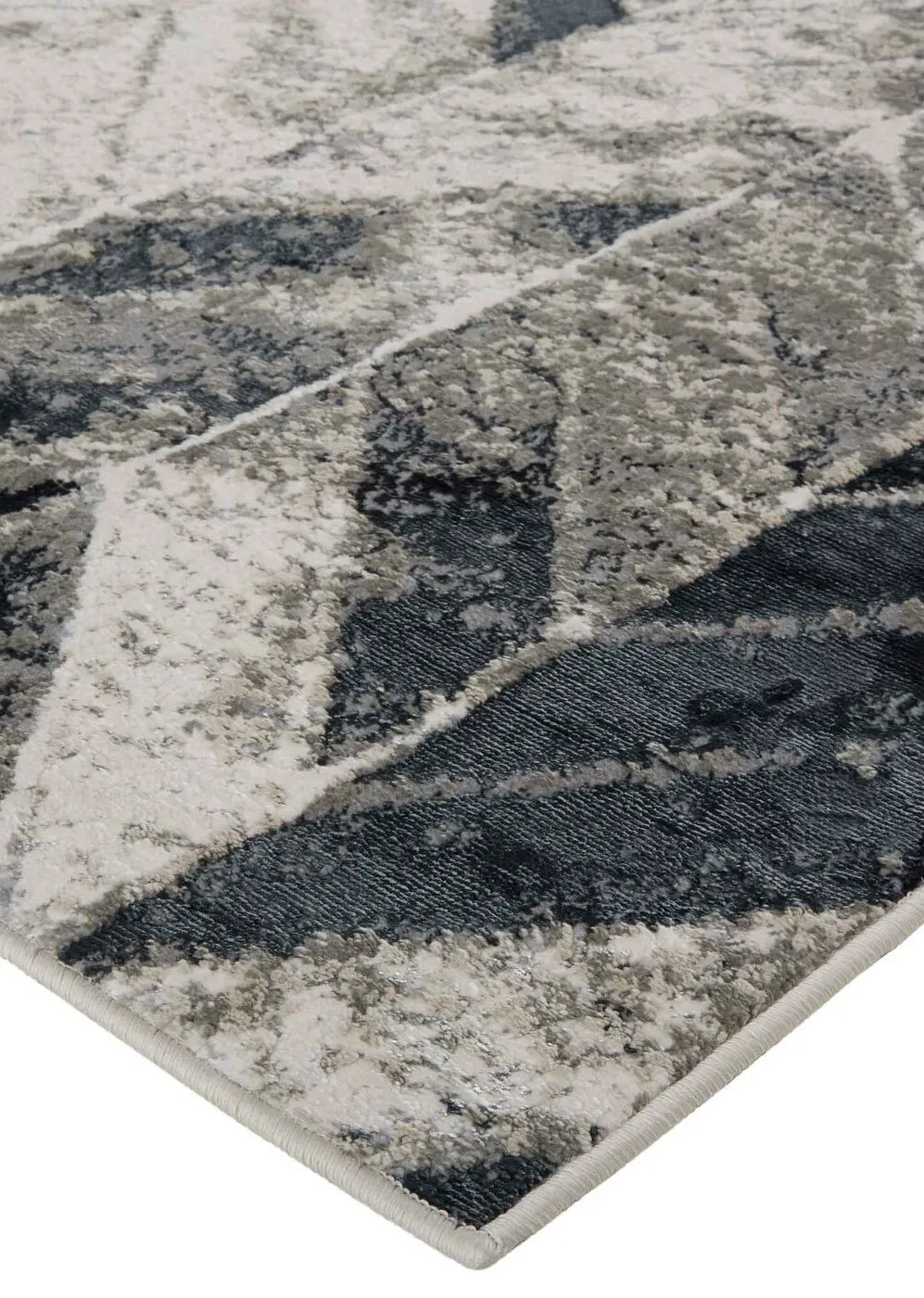 Large View Mosaic Monotone Chevron Rug