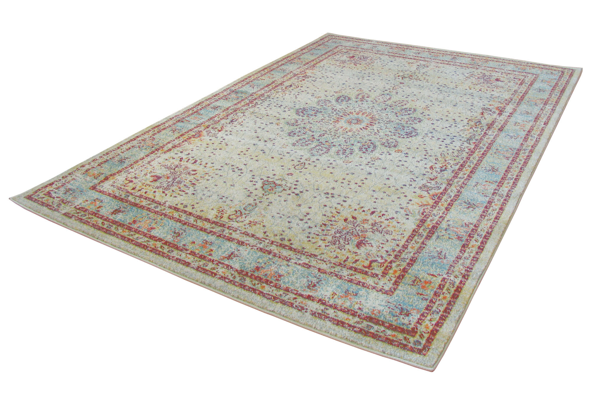Large View Messi Turquoise Overdyed Rug