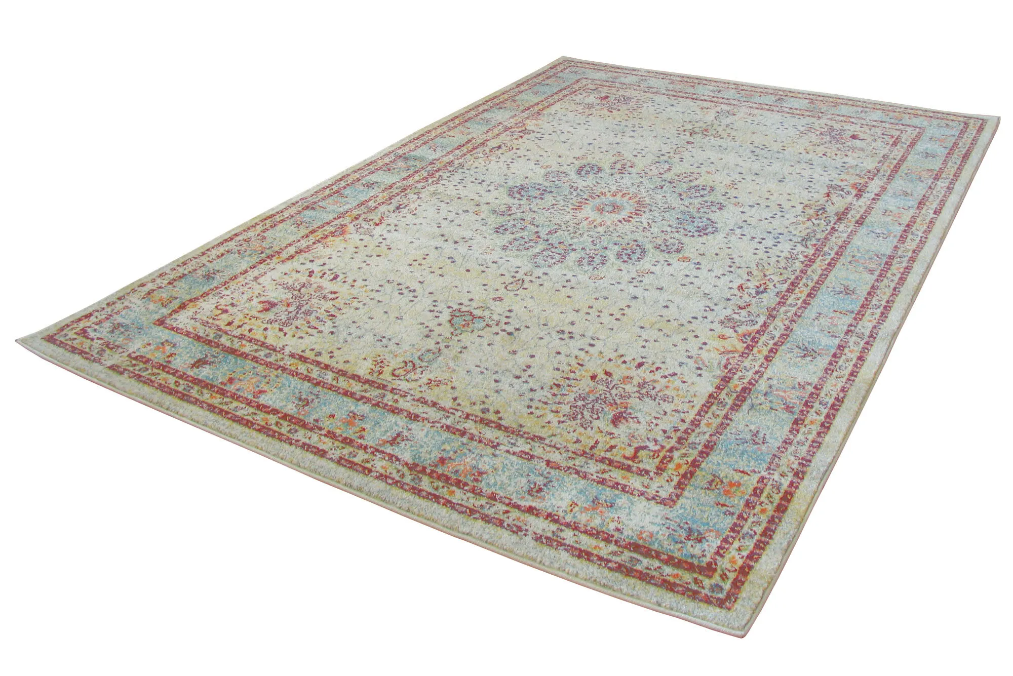 Large View Messi Turquoise Overdyed Rug