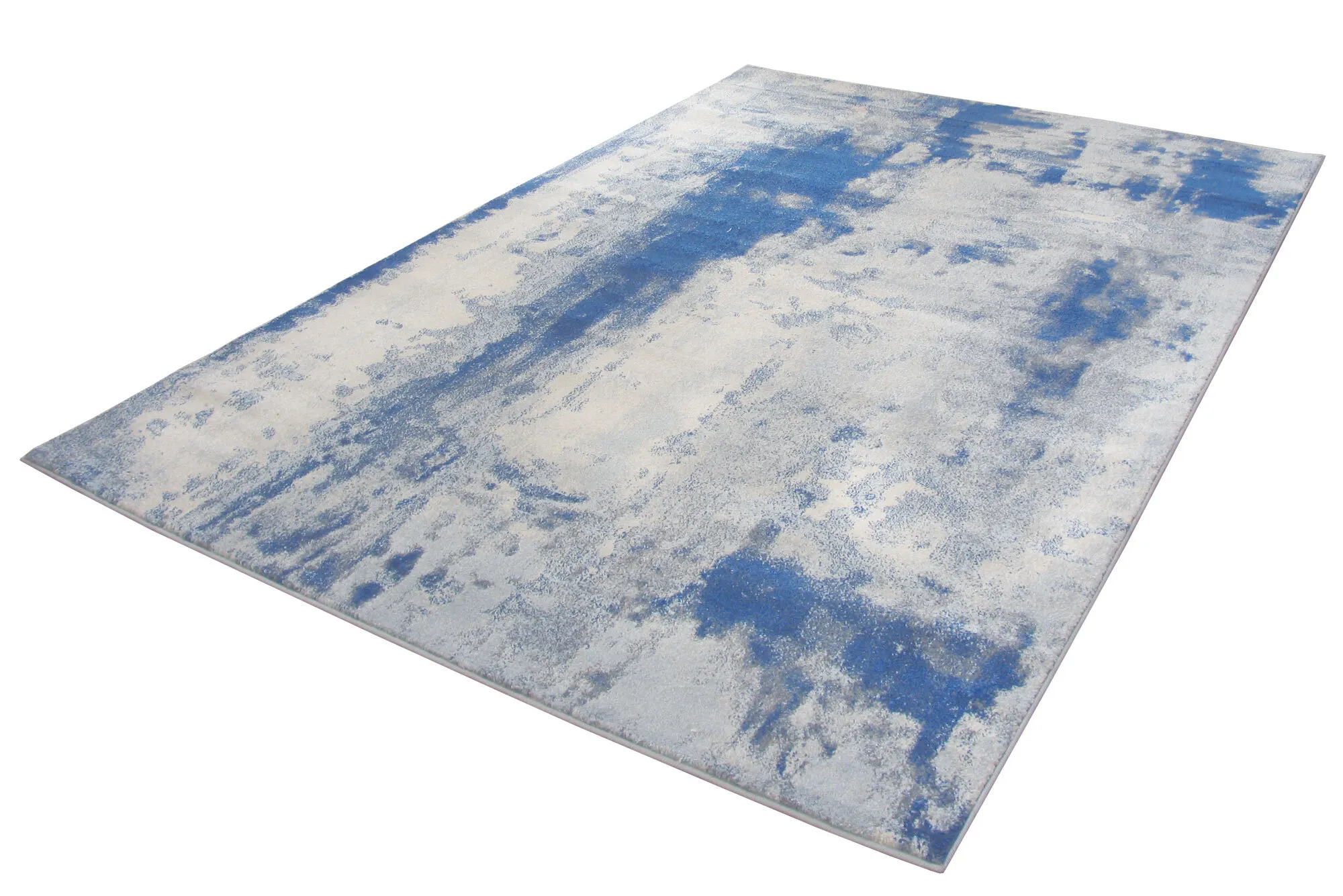 Large View Messi Blue Abstract Monet Rug