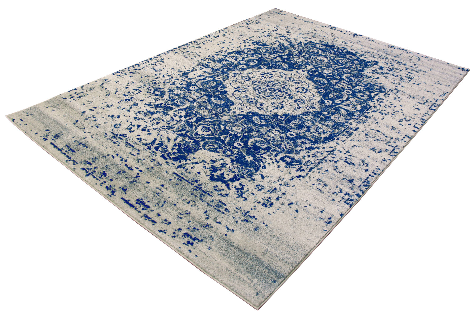 Large View Messi Blue Classic Overdyed Rug