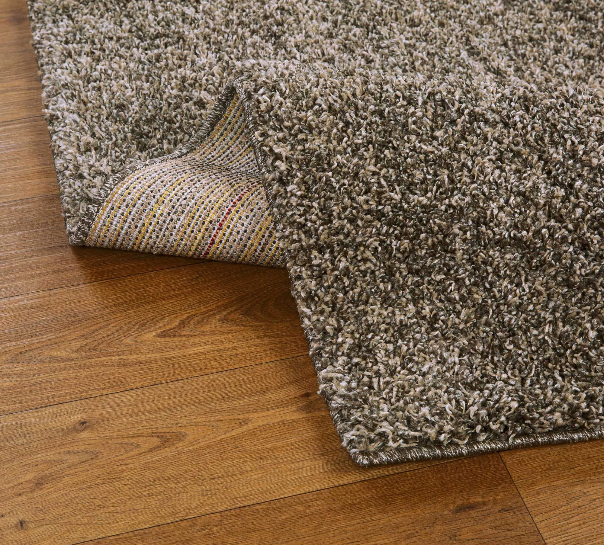 Large View Natura Plain Brown Shaggy Rug
