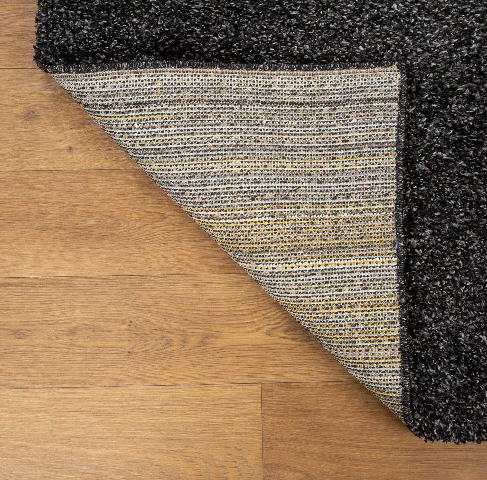 Natura Plain Charcoal Shaggy Rug