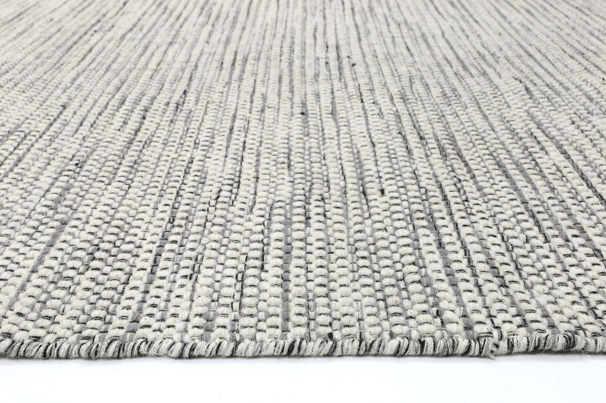 Natura Grey Wool Flatweave Rug