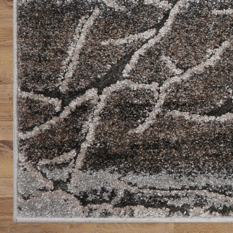Large View Oakley Brown Modern Marble Rug