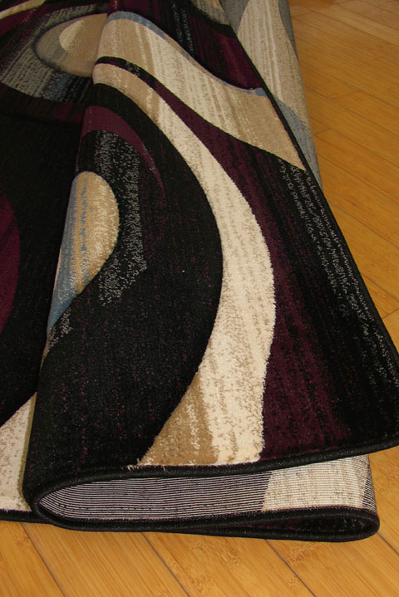 Large View Panama Thick Carved Abstract Rug
