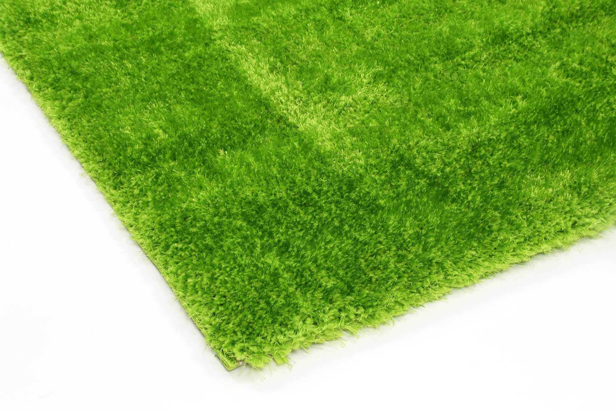 Palace Plain Green Shaggy Rug