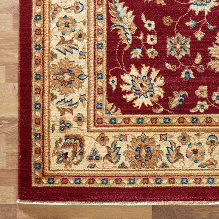 Parker Red Traditional Floral Rug