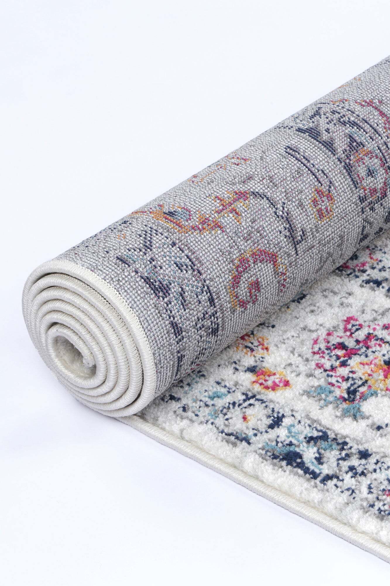 Peri Transitional Floral Border Rug