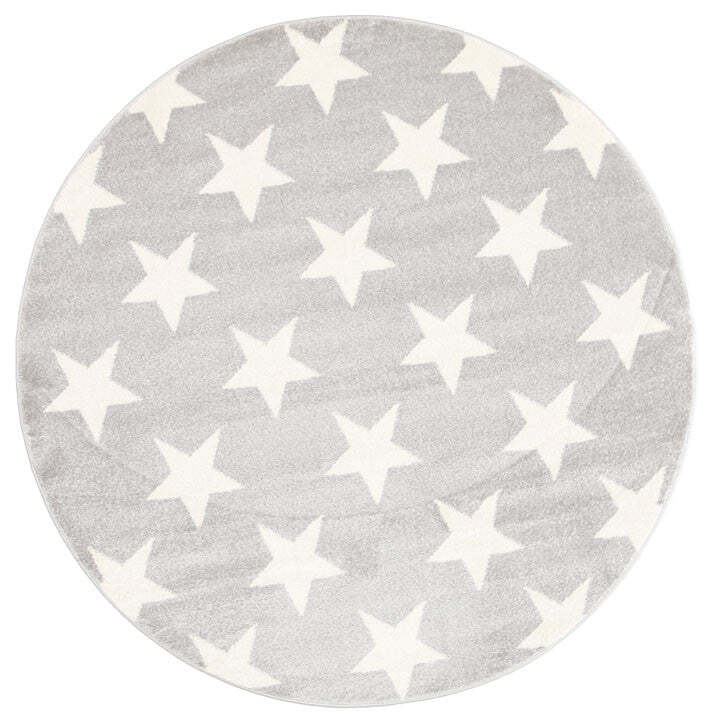 Petite Modern Grey Kids Star Rug