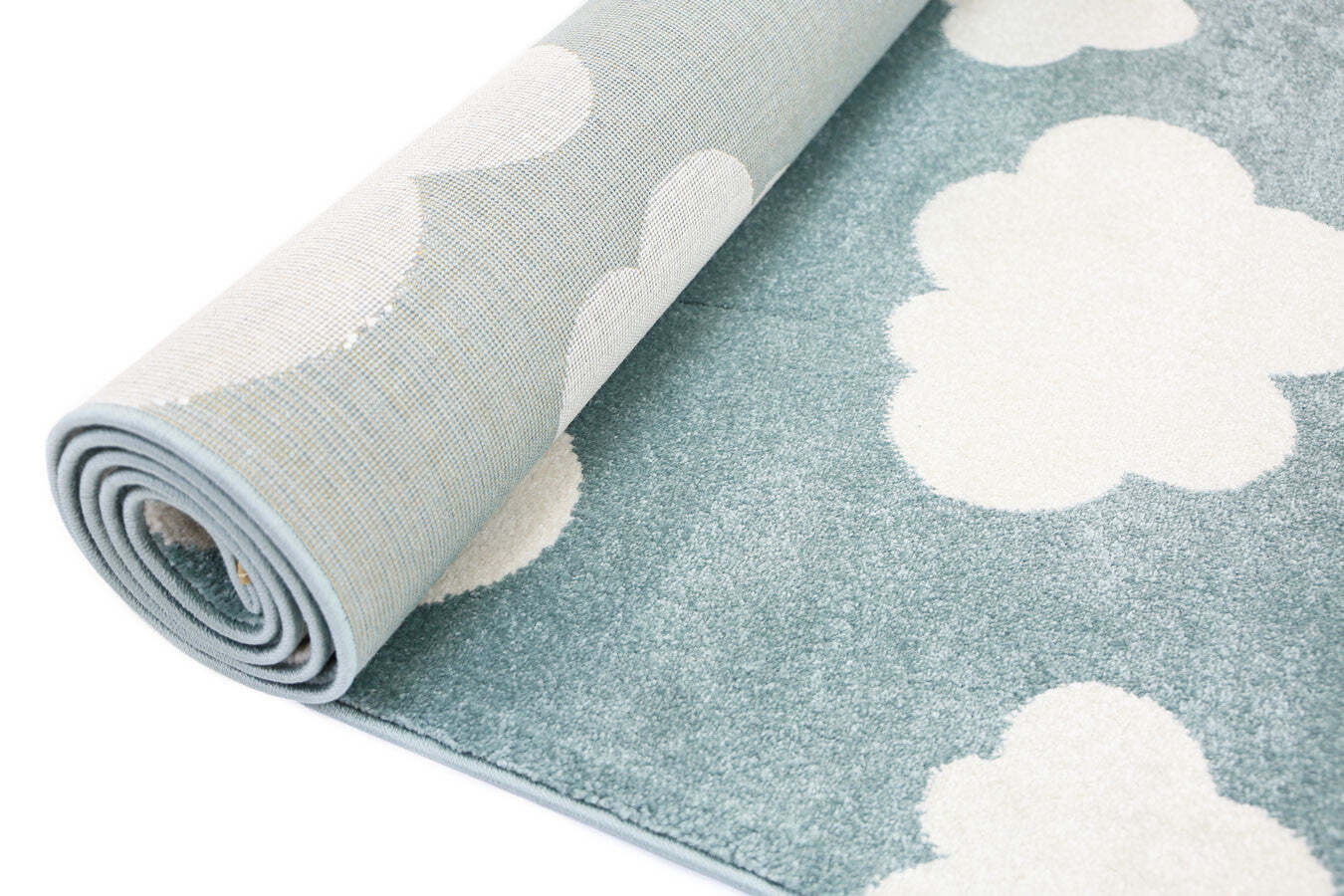 Large View Petite Cloud Pattern Kids Rug