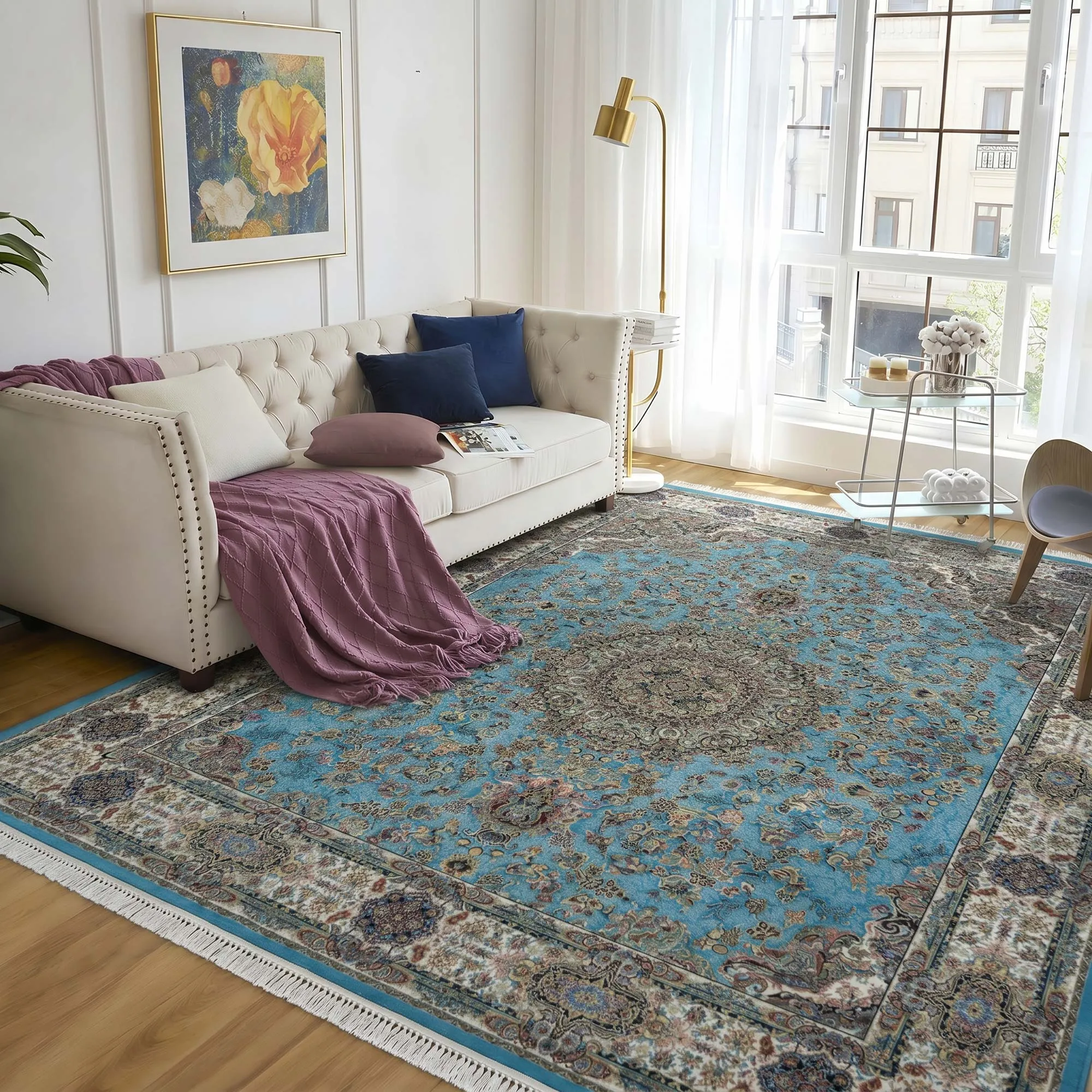 Parsa Blue Medallion Oriental Rug