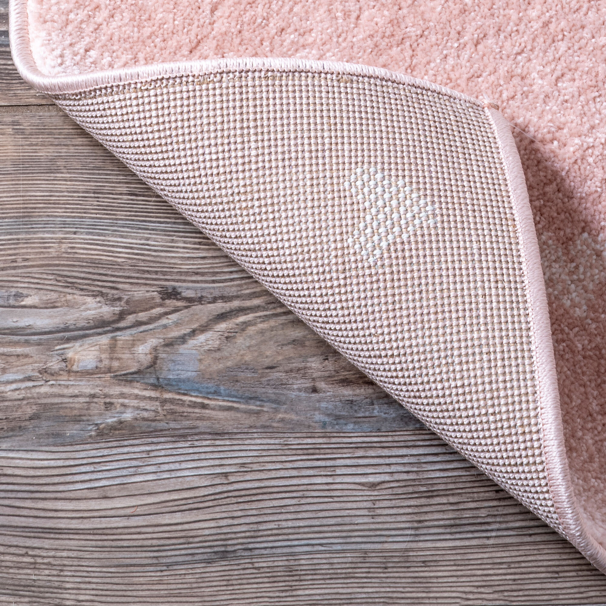 Large View Poppy Pink Teddy Bear Kids Rug