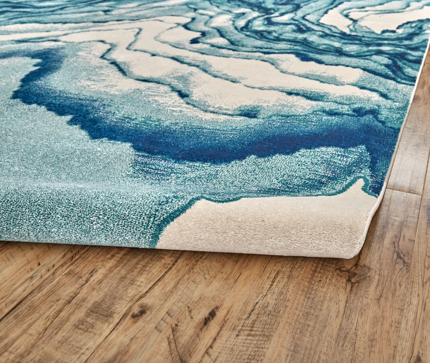 Large View Roma Blue Modern Abstract Rug