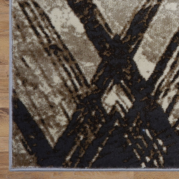 Large View Sade Brown Trellis Pattern Rug