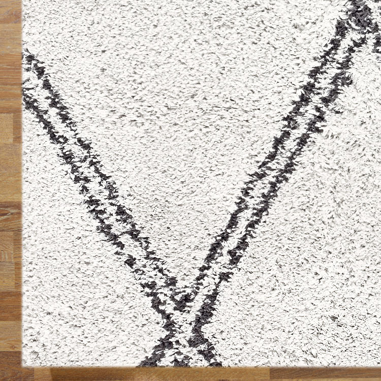 Salem Ivory Moroccan Shaggy Rug