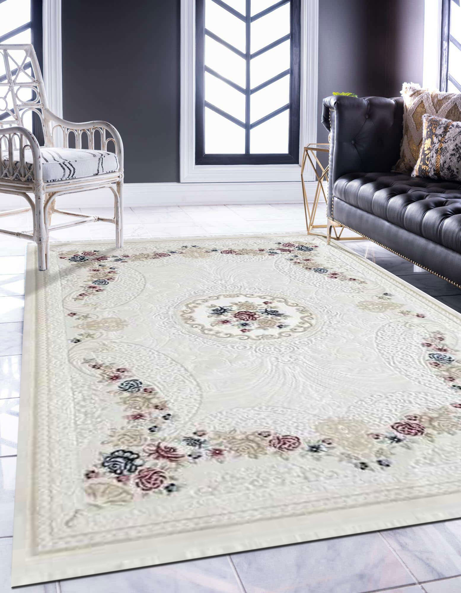 Large View Sadie Classic Floral Aubusson Rug