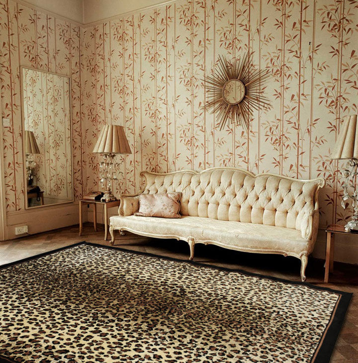 Large View Safa Leopard Animal Print Rug