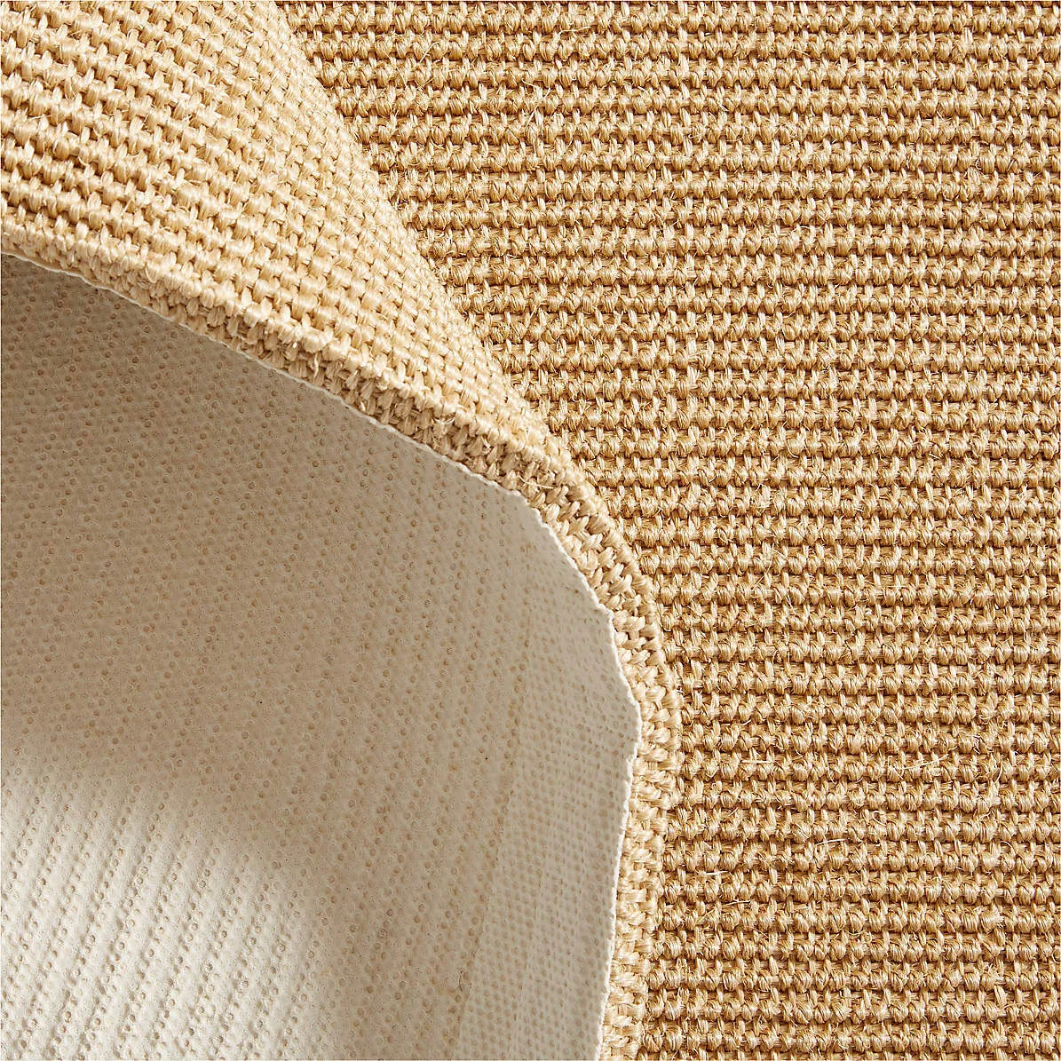 Large View Sisal Rubber Back Flatweave Rug