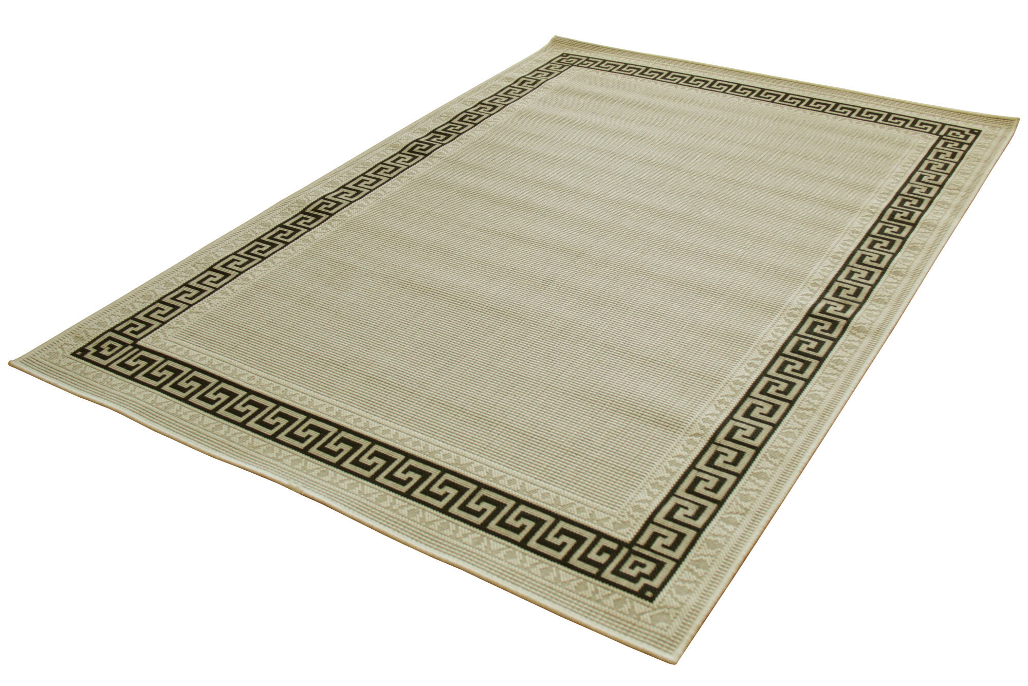 Large View Storm Flatweave Greek Key Rug