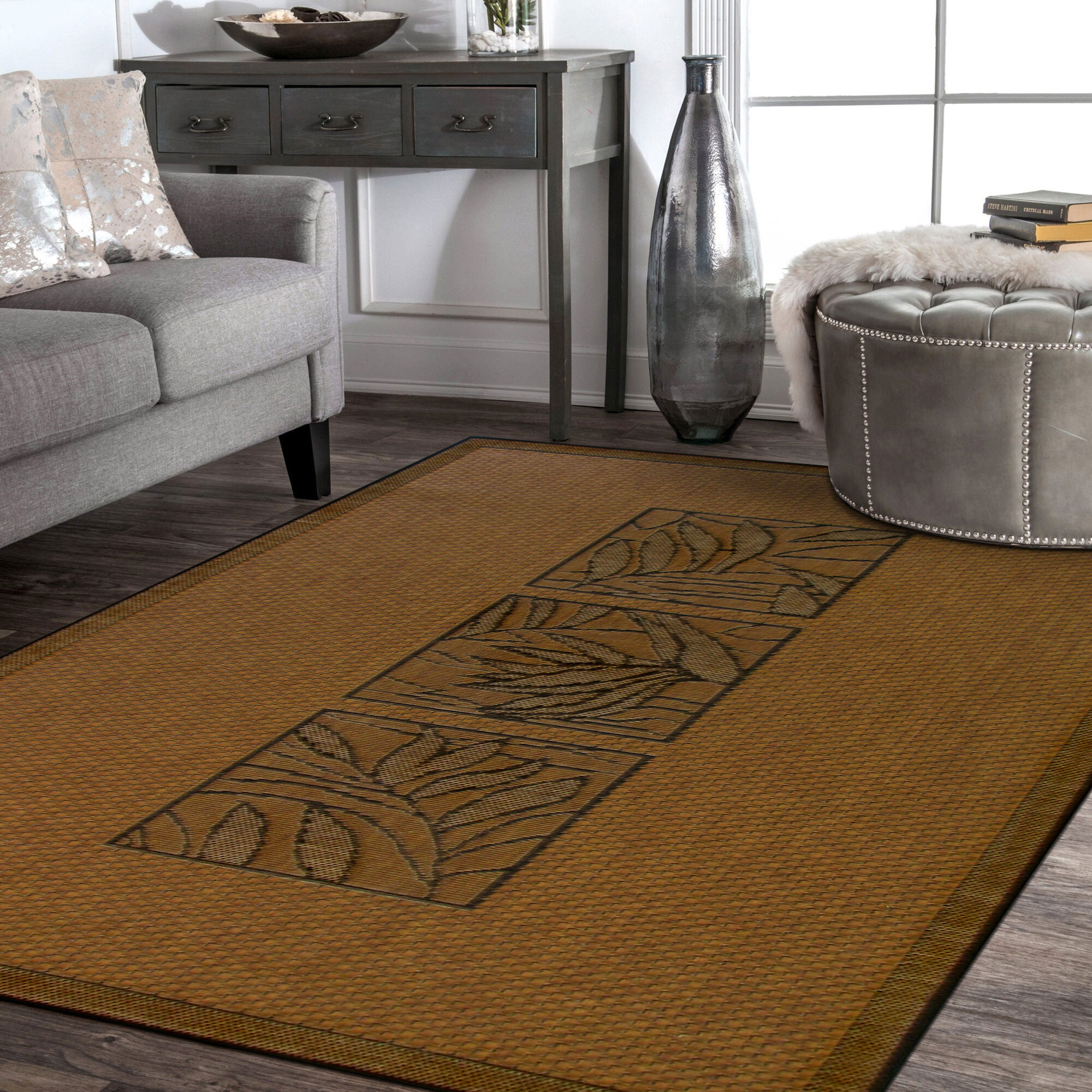 Large View Storm Floral Indoor Outdoor Rug
