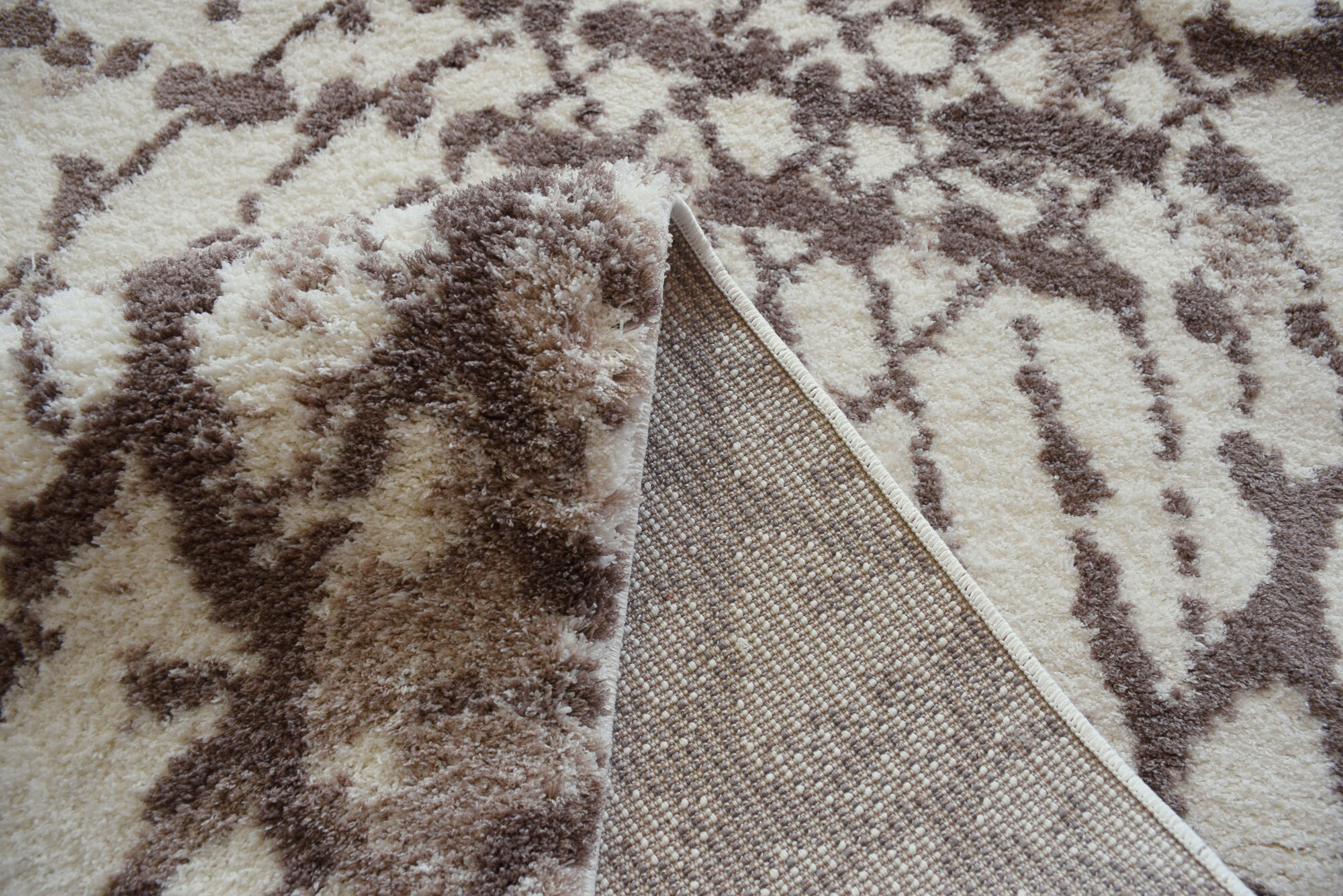 Saffron Tan Moroccan Shaggy Rug