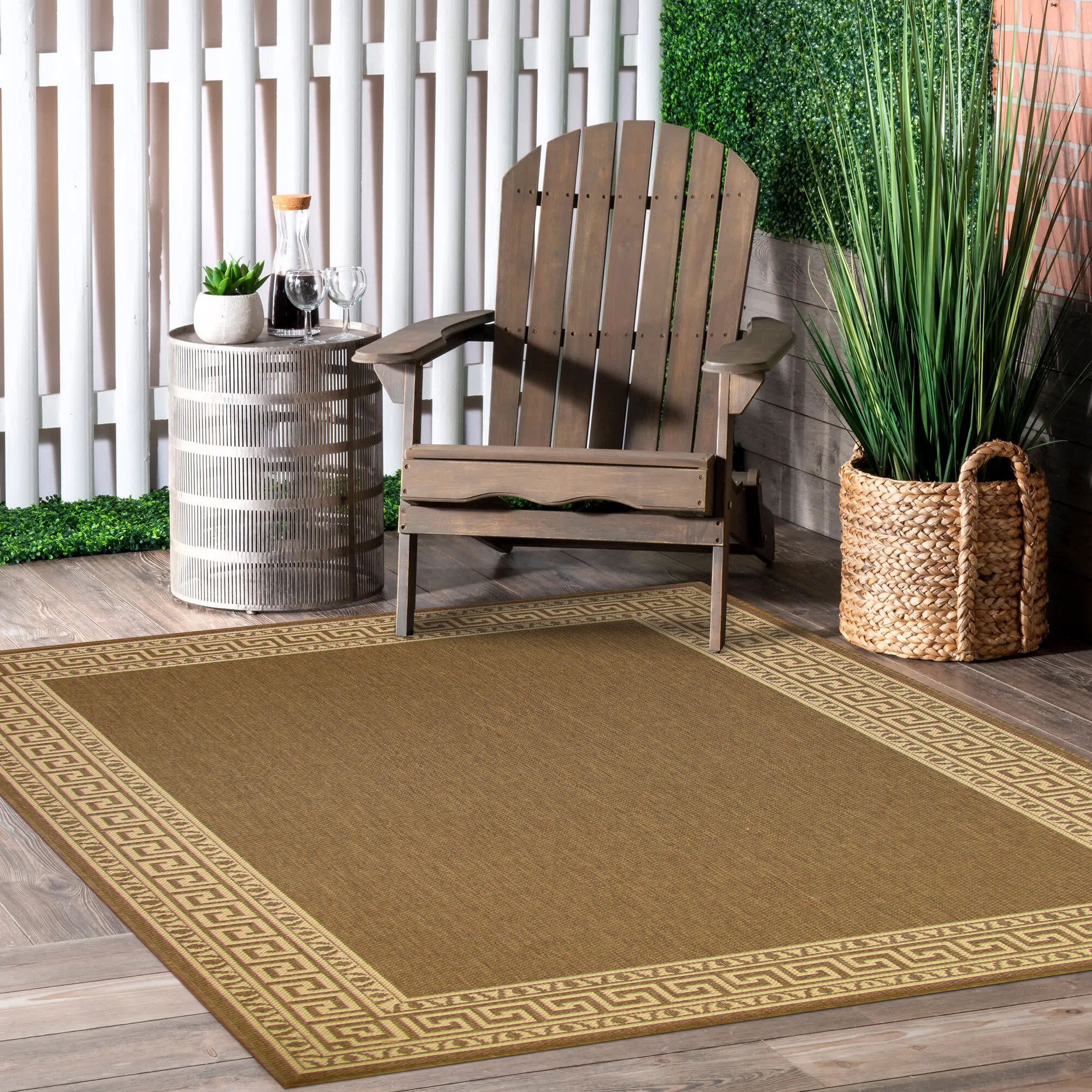 Large View Sama Greek Key Flatweave Rug