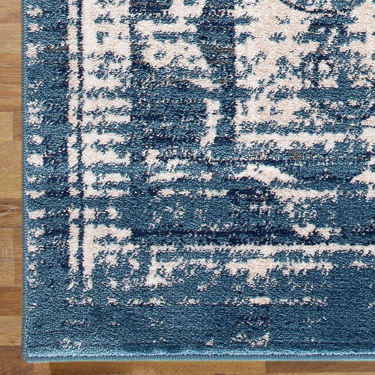 Sonia Blue Transitional Floral Rug