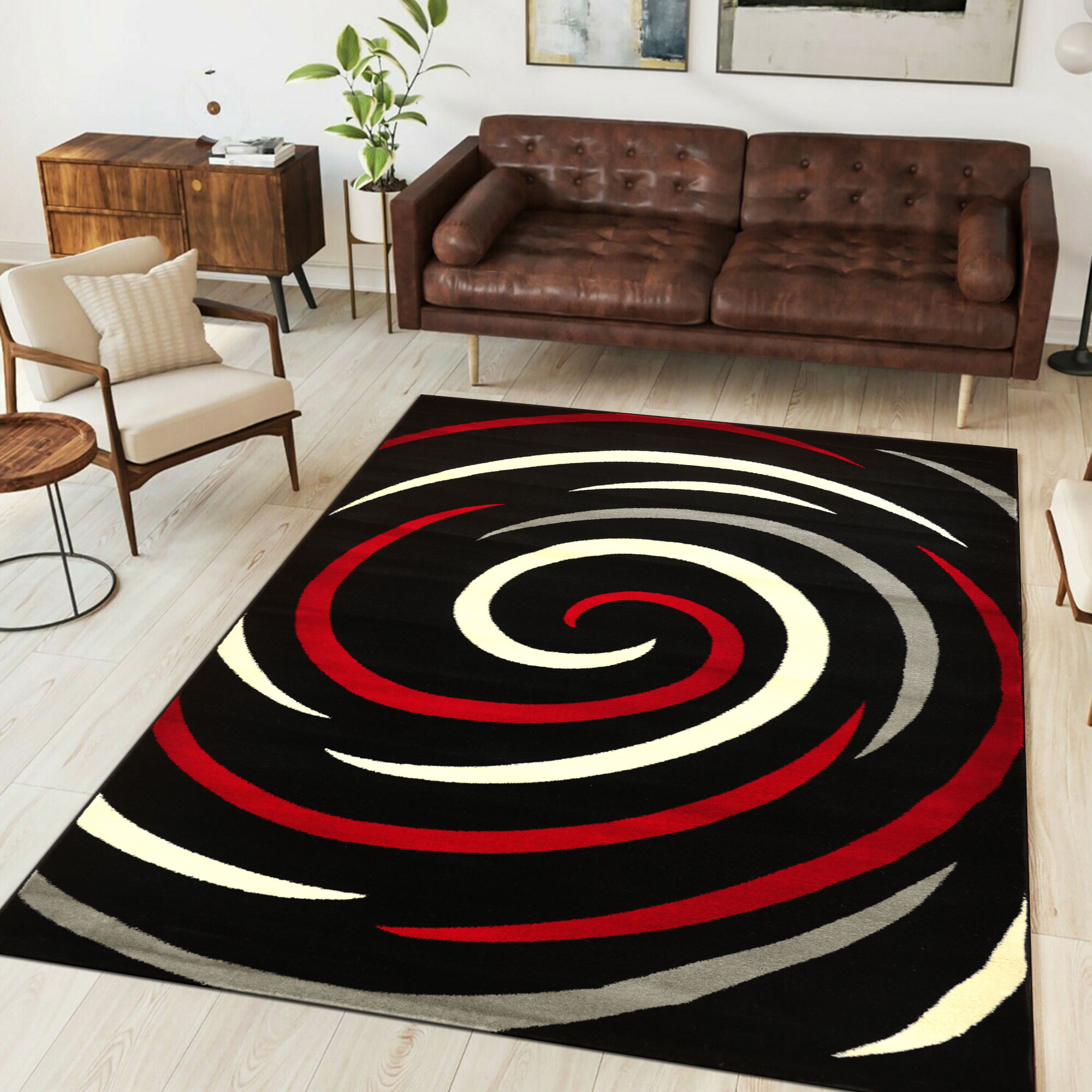 Large View Sky Modern Circle Pattern Rug