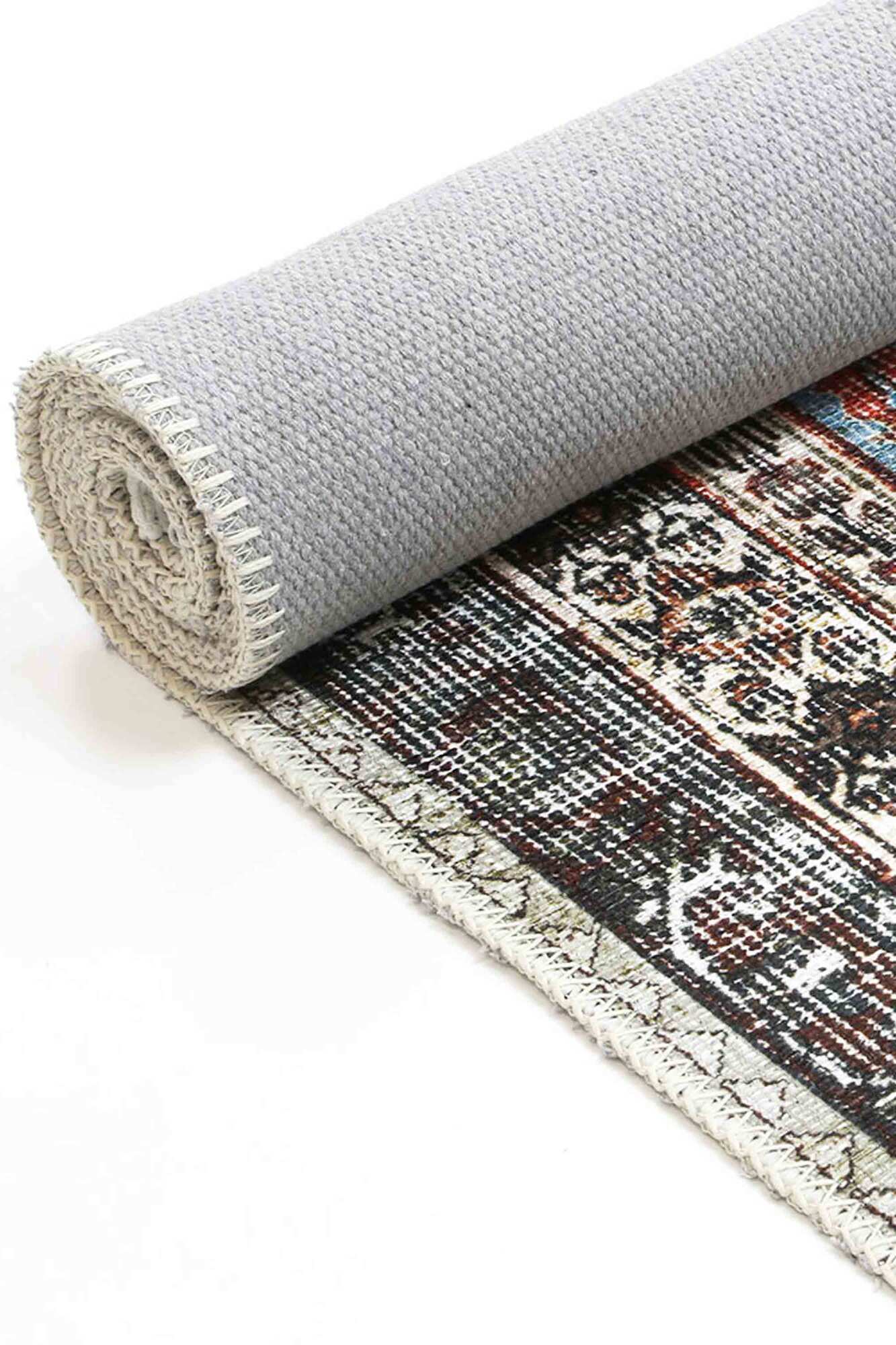 Large View Victoria Vintage Look Cotton Rug
