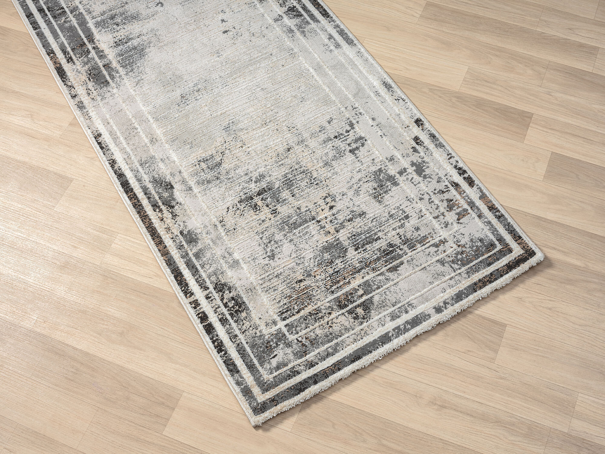 Large View Vision Contemporary Border Rug