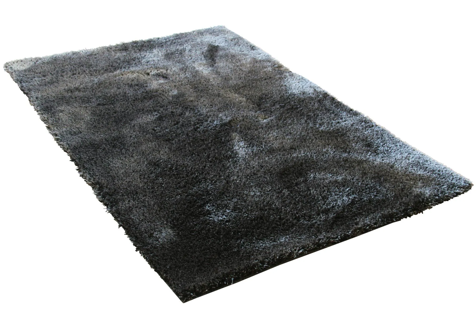 Vera Thick Plain Black Shaggy Rug