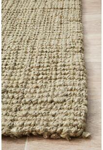 Agra Tan Hand Loomed Jute Rug