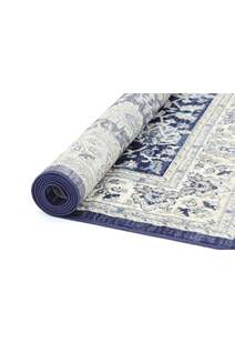 Alfred Blue Traditional Border Rug