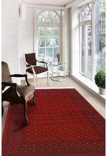 Red Afghan Tribal Geometric Rug